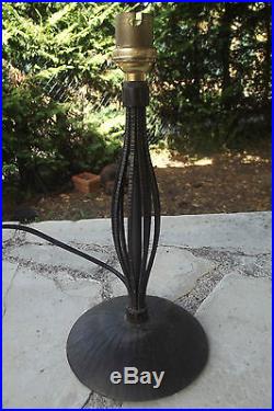 Art Deco Lamp » Henri FOURNIER PIED LAMPE LE FER FORGE HF 