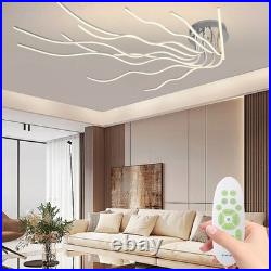 130cm DIY Lustre En Aluminium À Monter Soi-même Avec Télécommande Pour Salon