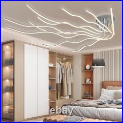 130cm DIY Lustre En Aluminium À Monter Soi-même Avec Télécommande Pour Salon