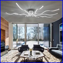 130cm DIY Lustre En Aluminium À Monter Soi-même Avec Télécommande Pour Salon