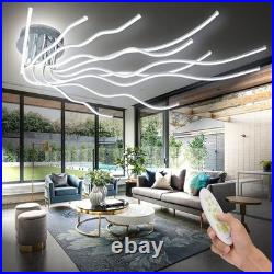 130cm DIY Lustre En Aluminium À Monter Soi-même Avec Télécommande Pour Salon