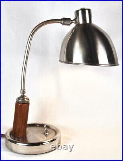 1930 Lampe bureau Acier Art Déco goût Christian DELL Molitor Kaiser Idell Design