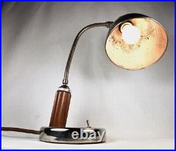1930 Lampe bureau Acier Art Déco goût Christian DELL Molitor Kaiser Idell Design