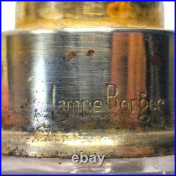 1930s Art Deco Lampe Berger Frosted Geometric Glass with Original Burner