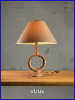 1950 Lampe Terre Cuite Ceramique Moderniste Art Populaire Vallauris Shabby-chic