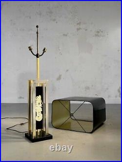1970 CHEVERNY LAMPE ART-DECO SHABBY-CHIC MODERNISTE Adnet maison Bagues Charles