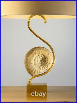1970 LAMPE AMMONITE ART-DECO SHABBY-CHIC MODERNISTE Willy Daro Jansen Pergay