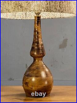 1970 LAMPE CERAMIQUE MODERNISTE SHABBY-CHIC BRUTALIST Blin Capron Vallauris