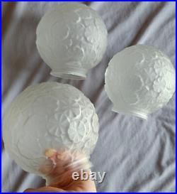1 à 3 globe boule à fleurs art déco pour lampe / lustre années 30? = 16 cm