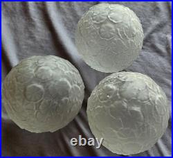 1 à 3 globe boule à fleurs art déco pour lampe / lustre années 30? = 16 cm