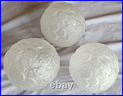 1 à 3 globe boule à fleurs art déco pour lampe / lustre années 30? = 16 cm