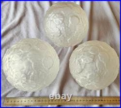 1 à 3 globe boule à fleurs art déco pour lampe / lustre années 30? = 16 cm
