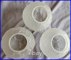 1 à 3 globe boule à fleurs art déco pour lampe / lustre années 30? = 16 cm