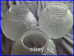 1 à 3 globe boule à fleurs art déco pour lampe / lustre années 30? = 16 cm