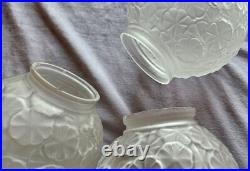 1 à 3 globe boule à fleurs art déco pour lampe / lustre années 30? = 16 cm