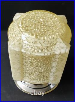 2 Lampe A Poser Ou Plafonnier Globe Verre Clichy Style Skyscraper Art Deco