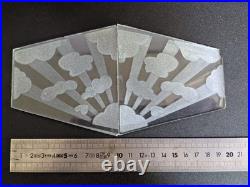 2 grands verres nuages de lampe PIROUETT gravés à l'acide EN TRES BON ETAT voir