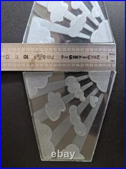 2 grands verres nuages de lampe PIROUETT gravés à l'acide EN TRES BON ETAT voir