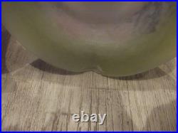 3 TULIPES PATE DE VERRE pincées avec griffes art déco lustre lampe décoration