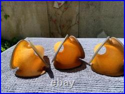 3 Tulipes Abat-jour Lustre Lampe Luminaire Art Nouveau Art Déco Pate de Verre