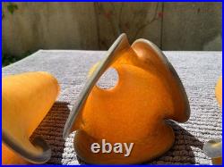 3 Tulipes Abat-jour Lustre Lampe Luminaire Art Nouveau Art Déco Pate de Verre