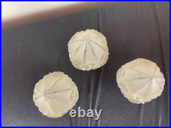 3 ancien globe obus tulipe, building verre art deco