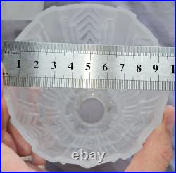 3 tulipe s verre moulé dépoli à gradins art déco pour lustre ou lampe années 30