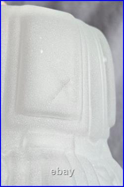 3 tulipe s verre moulé dépoli à gradins art déco pour lustre ou lampe années 30