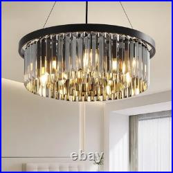 60cm Lustres En Cristal Dimmable Lampe Ronde En Cristal De Luxe, Pour Le Salon