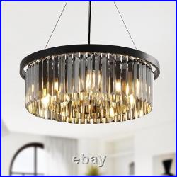 60cm Lustres En Cristal Dimmable Lampe Ronde En Cristal De Luxe, Pour Le Salon