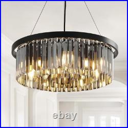 60cm Lustres En Cristal Dimmable Lampe Ronde En Cristal De Luxe, Pour Le Salon