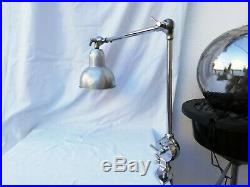ANCIENNE LAMPE INDUSTRIELLE NICKELÉE époque 1950 ELAUL breveté s. G. D. G LOFT