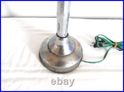 ANCIENNE LAMPE de BUREAU PIROUETT Art Déco Verre et Métal