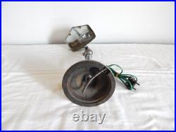 ANCIENNE LAMPE de BUREAU PIROUETT Art Déco Verre et Métal