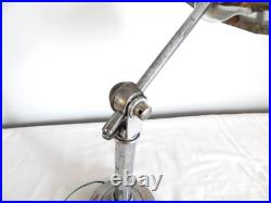 ANCIENNE LAMPE de BUREAU PIROUETT Art Déco Verre et Métal