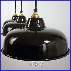 ART DECO Bauhaus Lampe LOFT Fabriklampe INDUSTRIELAMPE EMAILLELAMPE EMAILLE