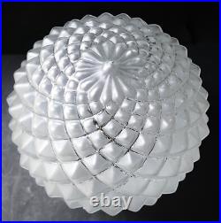 ART DECO plafonnier / lampe métal chromé globe verre pressé Era Muller