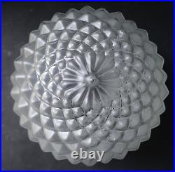 ART DECO plafonnier / lampe métal chromé globe verre pressé Era Muller