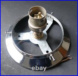 ART DECO plafonnier / lampe métal chromé globe verre pressé Era Muller