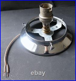 ART DECO plafonnier / lampe métal chromé globe verre pressé Era Muller