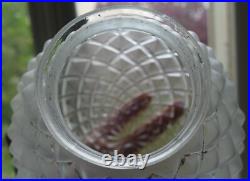 ART DECO plafonnier / lampe métal chromé globe verre pressé Era Muller