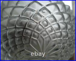 ART DECO plafonnier / lampe métal chromé globe verre pressé Era Muller