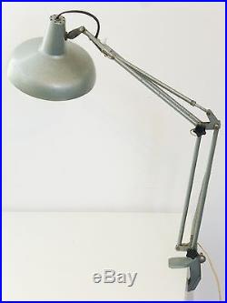 AUTHENTIQUE LAMPE D'ATELIER ARTICULEE INDUSTRIELLE 50's VINTAGE WORKSHOP LAMP