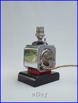 A Voir, Belle Lampe Pendulette Borne Vintage Art Deco Vers 1930 Cotna Electrique