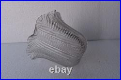 Abat-jour Lampe Art Déco Verre Clair Motif Chevron Herringbone Bell 4.5