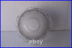 Abat-jour Lampe Art Déco Verre Clair Motif Chevron Herringbone Bell 4.5