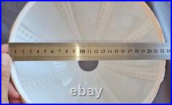 Abat-jour lampe champignon ou lustre art déco en opaline décor polychrome ROSES