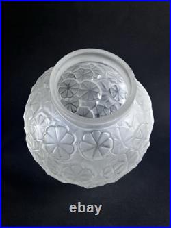 Ancien Globe En Verre Satiné Art Déco Lampe Tulipe Suspension Lustre Les Hanots