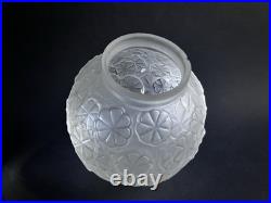 Ancien Globe En Verre Satiné Art Déco Lampe Tulipe Suspension Lustre Les Hanots