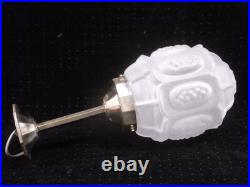 Ancien Globe Suspension Verre Depoli Lustre Plafonnier Art Deco Lampe Lamp Ancien Globe Suspension Verre Depoli Lustre Plafonnier Art Deco Lampe Lamp